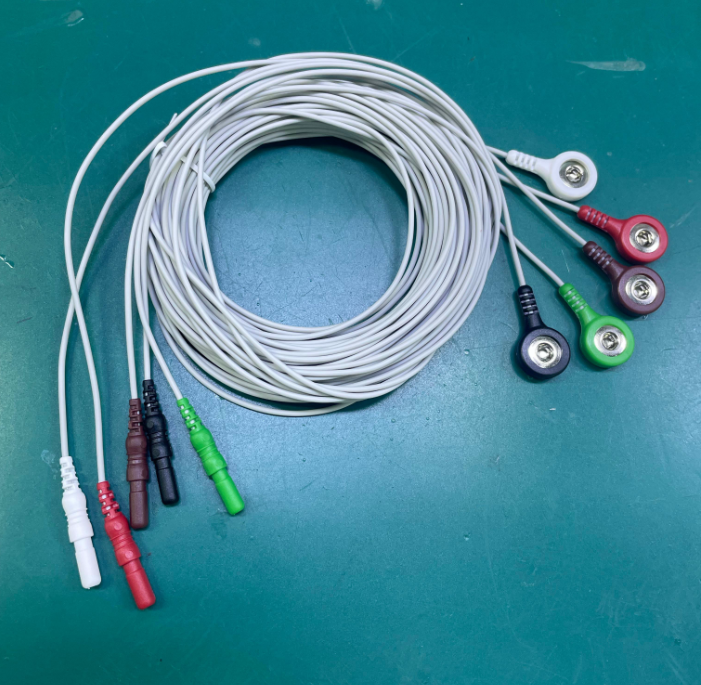 Reusable snap lead set for EEG, EMG and sleep studies